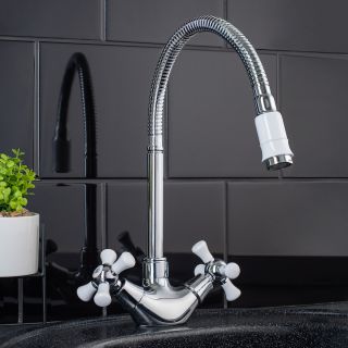 Смеситель для кухни РМС SL92W-279F хром/белый